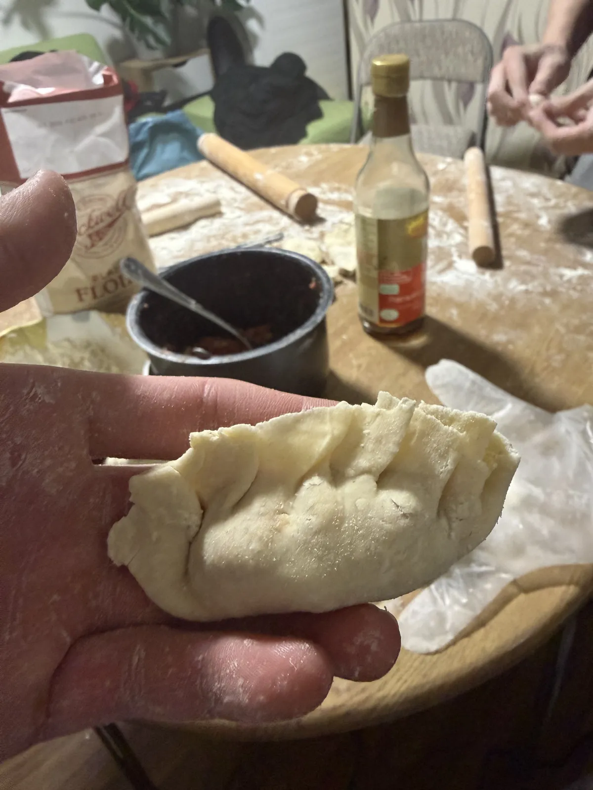 我捏的饺子